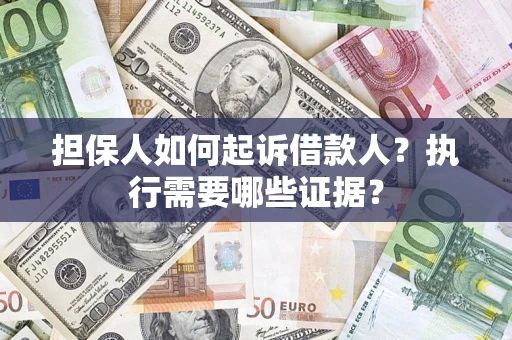 武汉担保人如何起诉借款人？执行需要哪些证据？
