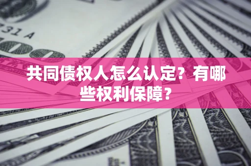 武汉共同债权人怎么认定？有哪些权利保障？