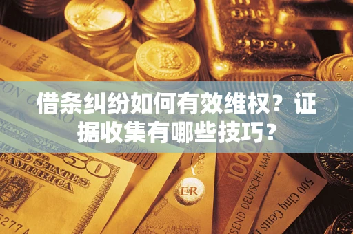 武汉借条纠纷如何有效维权？证据收集有哪些技巧？