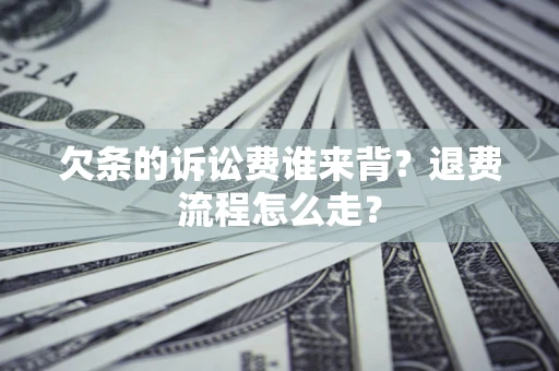 武汉欠条的诉讼费谁来背？退费流程怎么走？